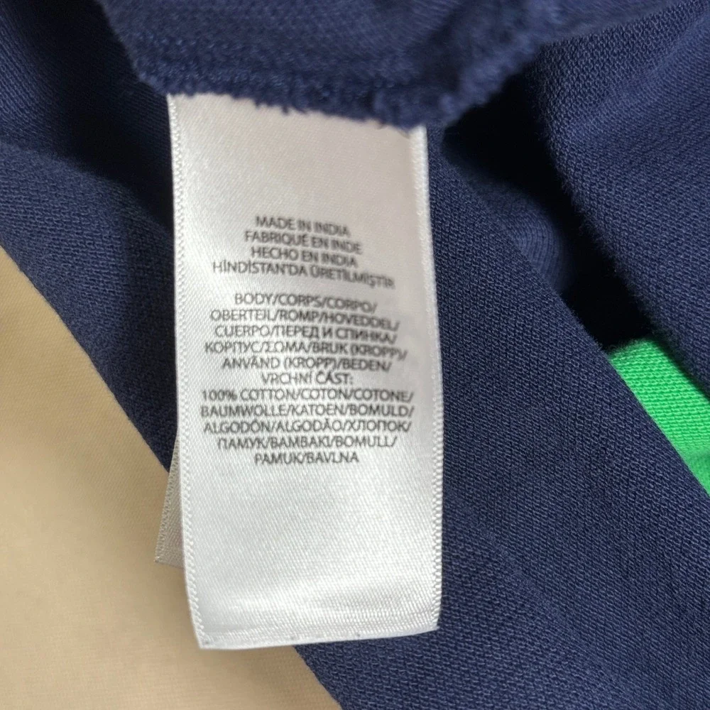 Polo Ralph Lauren Men's Big Pony Polo Shirt Navy Blue Green Stripe‎ Rugby XXL - Picture 13 of 15